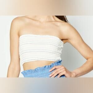 Bcbgeneration smocked tube crop top. Size Large.  Nwt